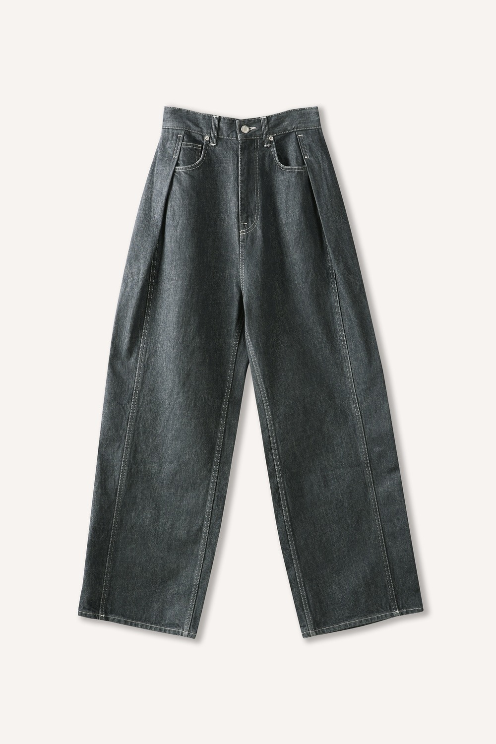 [Steady Bourie] Side Panel Denim Pants_GY
